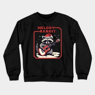 Raccoon With Guitar Crewneck Sweatshirt